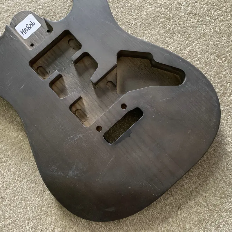 HB836  Black Color ST Model  Electric Guitar Body HSH Pickups Solid ASH Two Points Fixed Tremolo Style Parts Replace Accessories