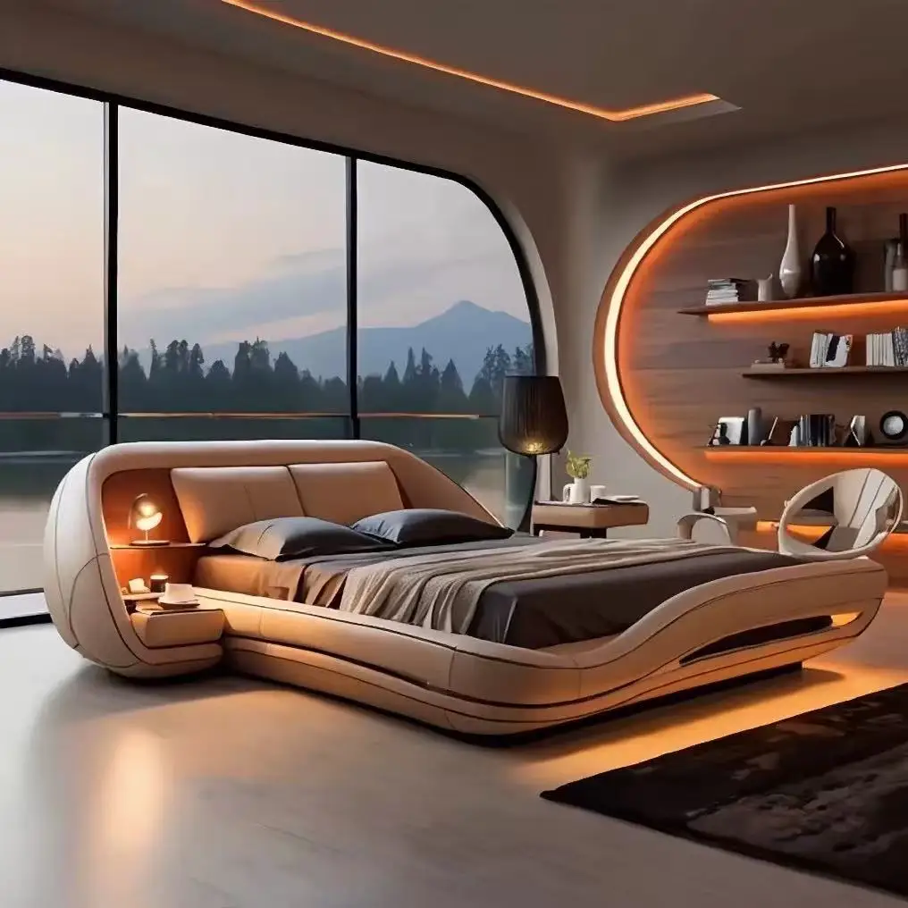 Luxury large and small apartment villa, flat floor widescreen