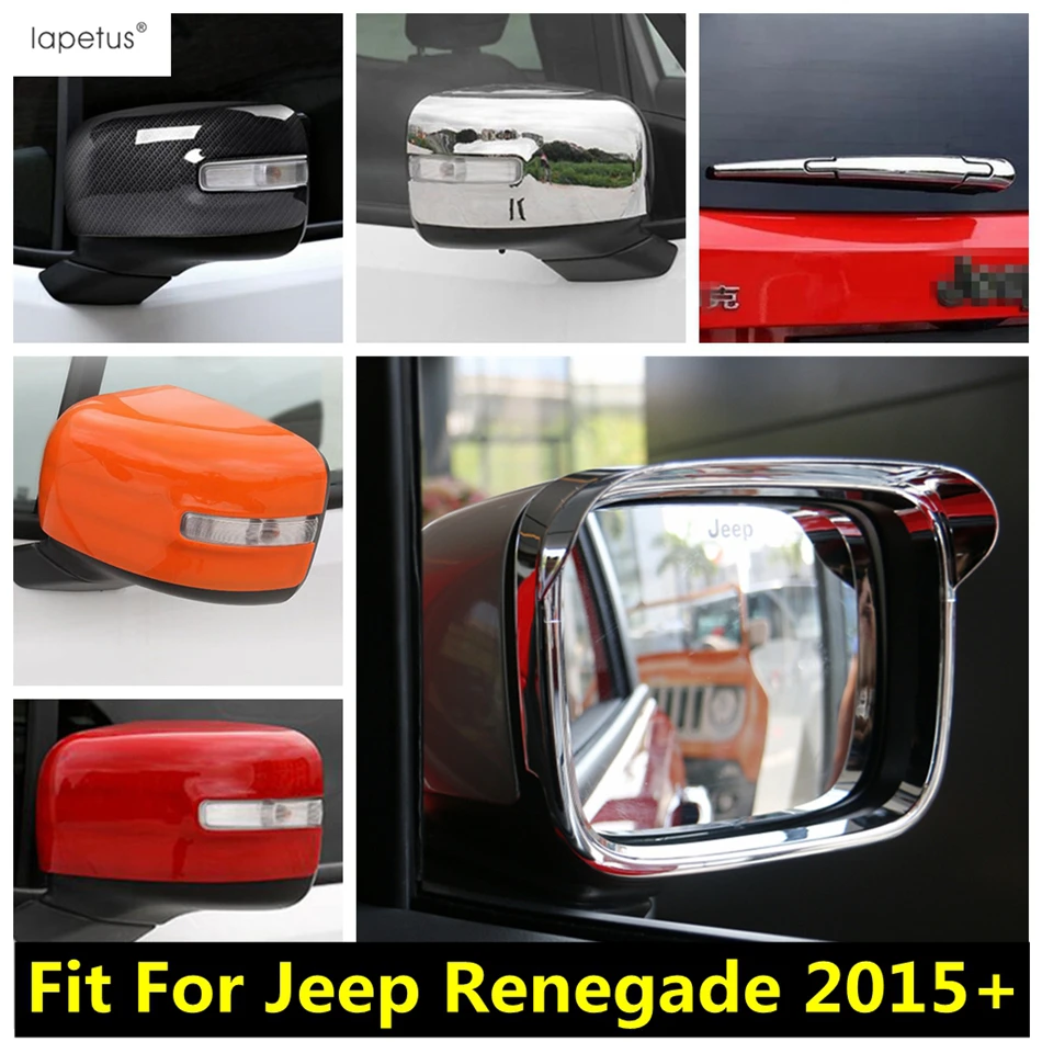 

For Jeep Renegade 2015 - 2020 Accessories Door Rearview Mirror Shell / Mirror Eyebrow Rain / Window Wiper Decoration Cover Trim