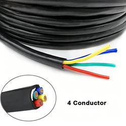 4 Core 16AWG Shielded Cable 1000mm/5000mm Length for Spindle Motor VFD Inverter CNC Engraver Machine Connection