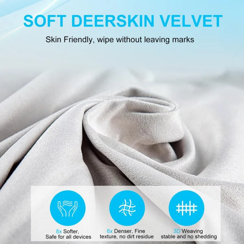 Microfiber Liner Cleaning Cloth with Screen Keyboard Imprint Protection for MacBook Pro/AIR 2018-2025, Keyboard Protector