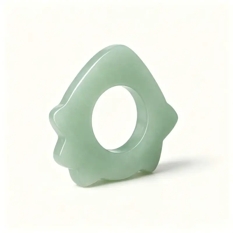 Green Aventurine Massage Ring Circular Body Gua Sha Massager Acupoint Massage Tool