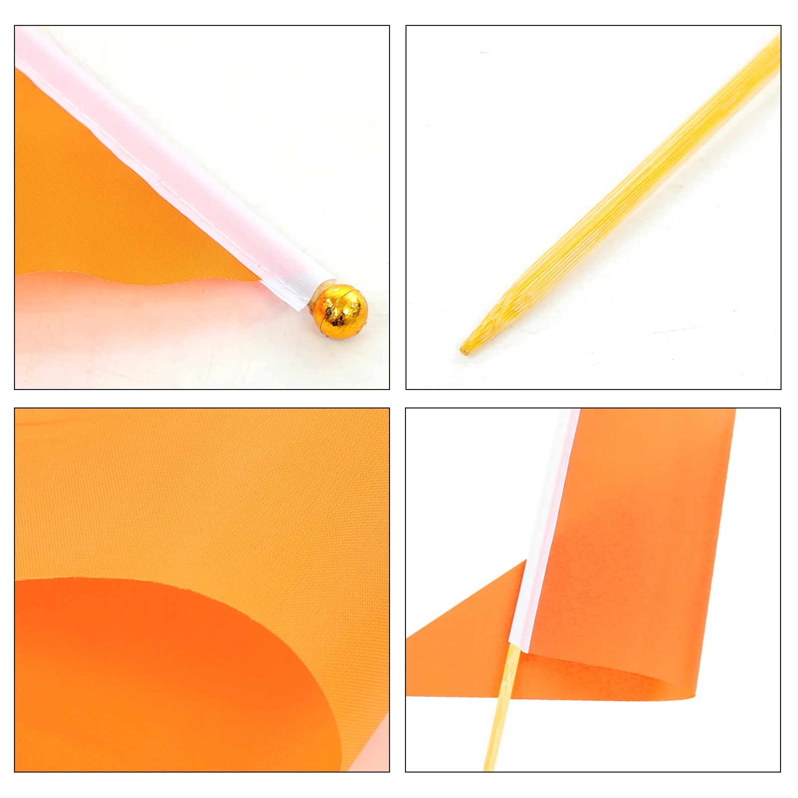 

10pcs Lawn Marking Garden Sprinkler Durable Flags With Bamboo Poles Bright Landscape Identification Flags For