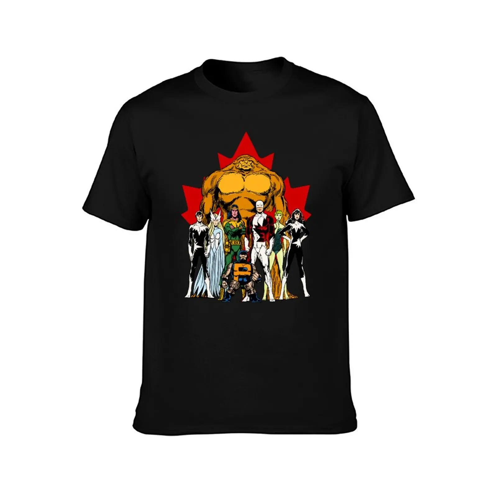 Alpha Flight - Canadian mutant team T-Shirt Basic Solid Color Casual Tee Shirt T-Shirt