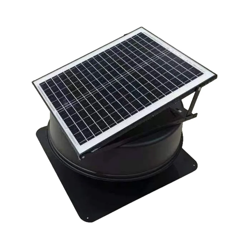 

Солнечный вентилятор 12 дюймов / Вентиляция в помещении Бесщеточный двигатель постоянного тока на крыше Вытяжной вентилятор низкого напряжения