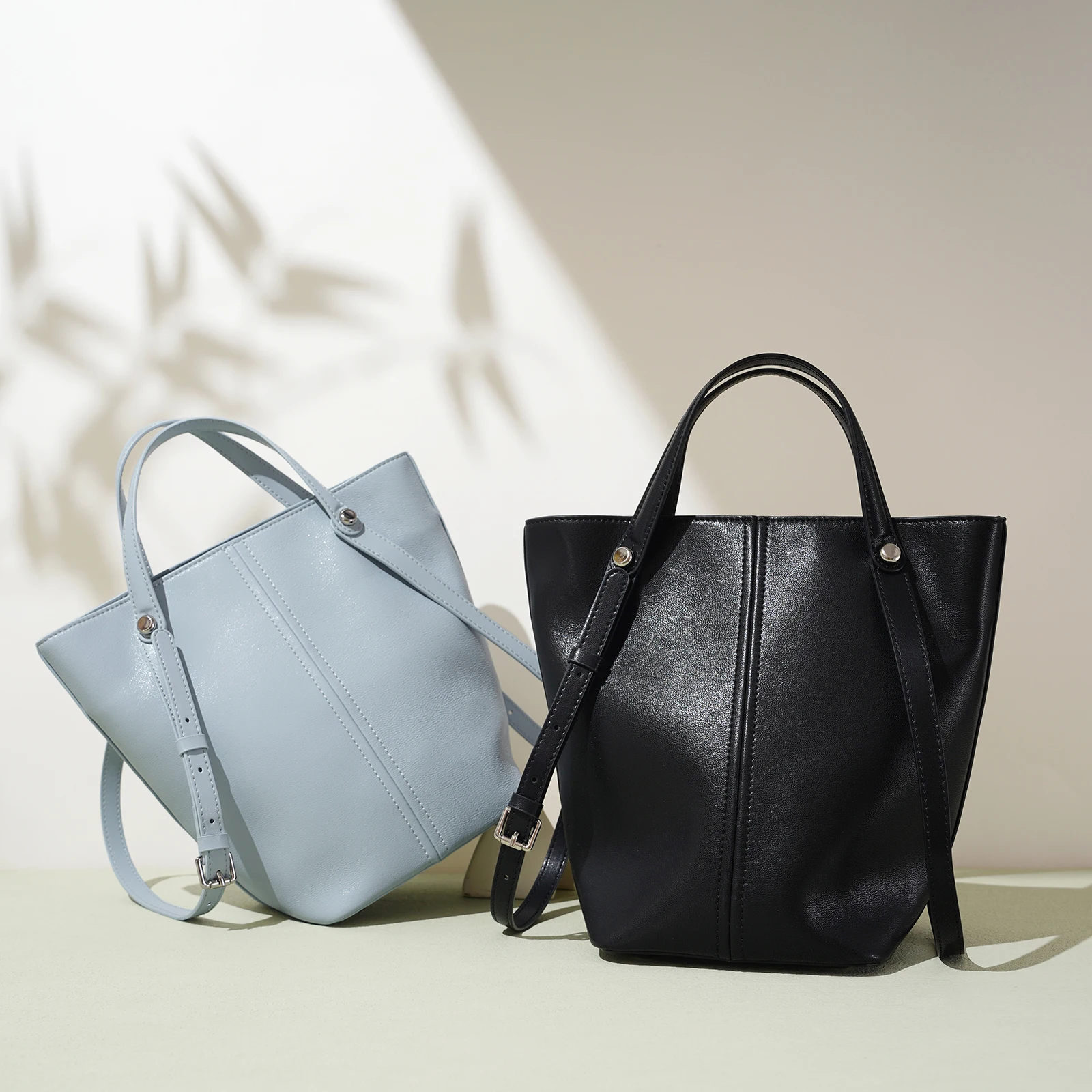 

Hot Selling Crossbody Bag Women Tote Soft Split Leather Large Capacity Bucket Bags High-End Luxury Underarm Shoulder Handbag