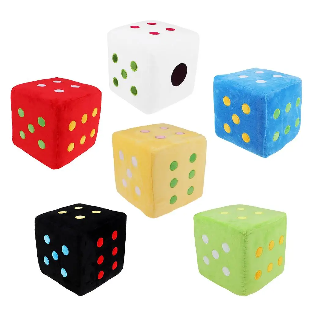 Creative Foam Plush Large Stuffed Dice Toy 12/15/20cm Length Cubic Cushion Dice For Kids Educationals Playing Teaching Materials