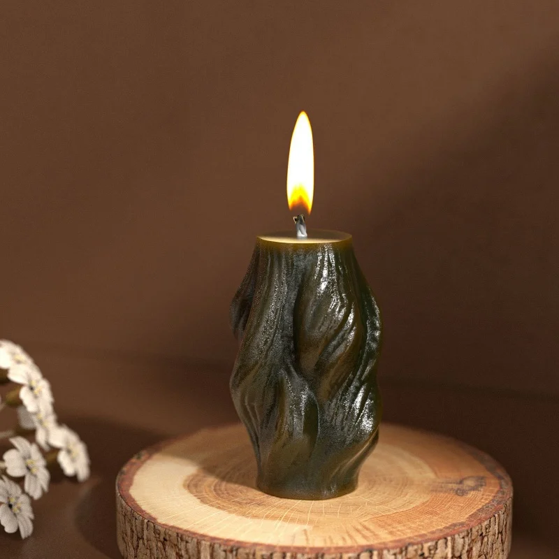Geometric Rotating Wave Screw Thread Candle Silicone Mold DIY Irregular Cylindrical Shape Aromatherapy Crystal Epoxy Resin Molds