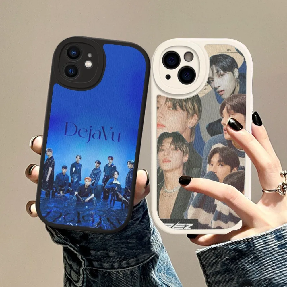 KPOP A-ATEEZ Music Phone Case Hard Leather For IPhone 14 13 12 Mini 11 14 Pro Max Xs X Xr 7 8 Plus Fundas