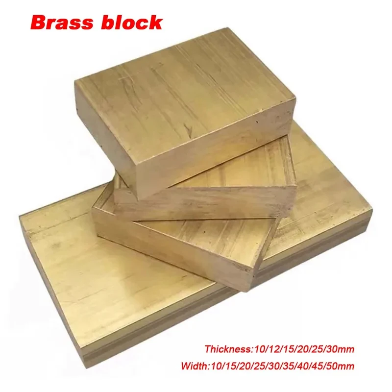 Custom Cut H59 H62 H65 Brass Rectangular Block Zero Cutting Service Based On Your Drawings or Photos