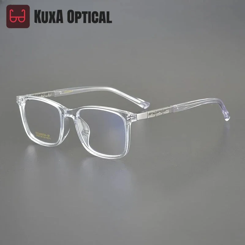 

KUXA мужские ацетатные очки в оправе, линзы по рецепту, очки для женщин, супер качество, очки в полной оправе, прозрачные модные очки