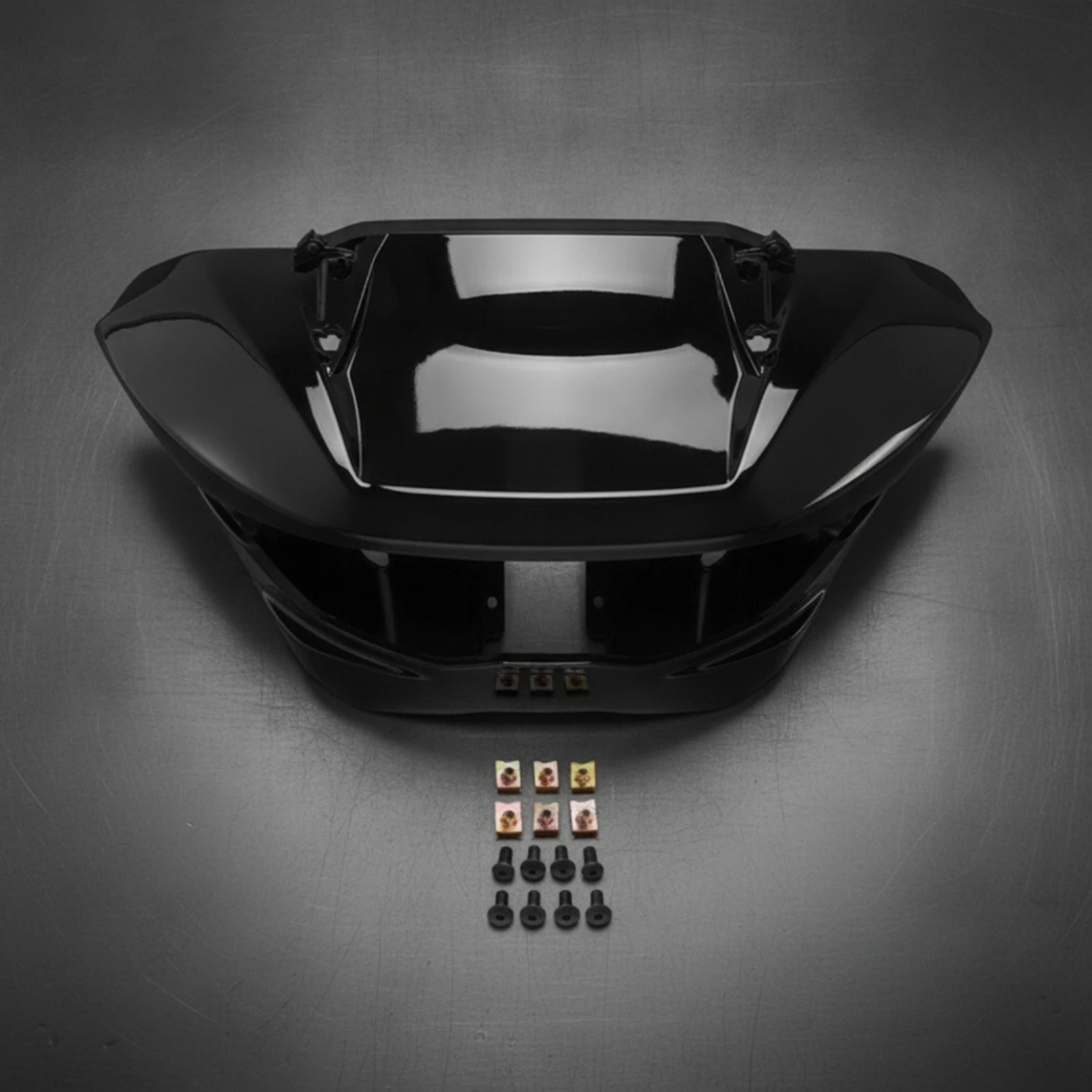 Motorcycle Front Fairing Easy to Install Motorcycle Fairing with Mounting Hardware Wind Deflector Sleek-Profile for Touring