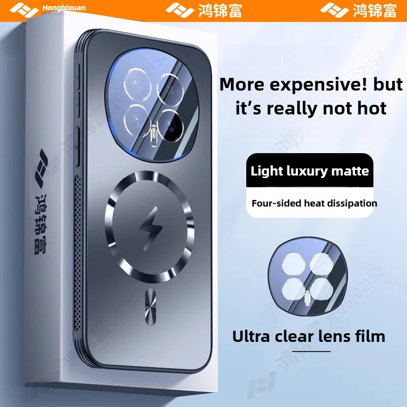 

[Чотиристороннее рассеивание тепла] для Honor Magic 8 Pro, новый матовый объектив, полное покрытие, магнитный ультратонкий чехол для телефона Magic 8