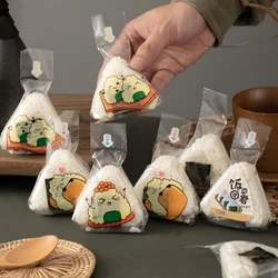 50Pcs Lovely Cartoon For Triangle Rice Ball Packaging Bag Nori Onigiri Sushi Bag Sushi Making Mold Bento Accessories