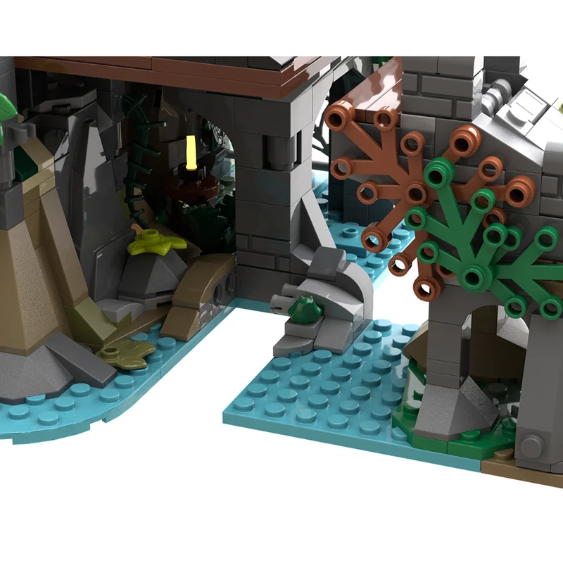 Moc Building Blocks Boar Lord`s Castle Model Technology Brick DIY Assembly Medieval Castle Model Construction Toy Holiday Gift