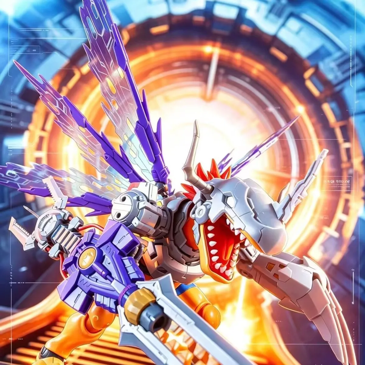 New Jws Model Anime Digimon Adventure Figure Metal Greymon Action Figures Pvc Statue Desktop Ornamen Collection Model Toys Gifts