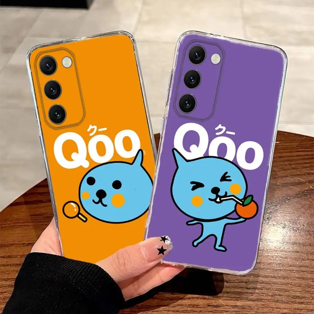 

Cute Q-Qoo Phone Case For Samsung S30,23,21,22,20 FE lite,S10,9,PIus Note20ultra Soft Transparent