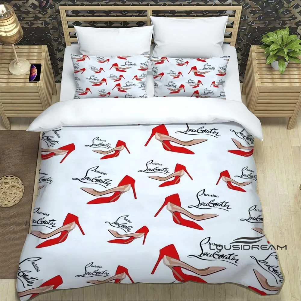 Fashion Christian-louboutin Bedding Set 3D Printing Home Decoration Boy Girl King Size Bedding Set Quilt Cover Pillowcas