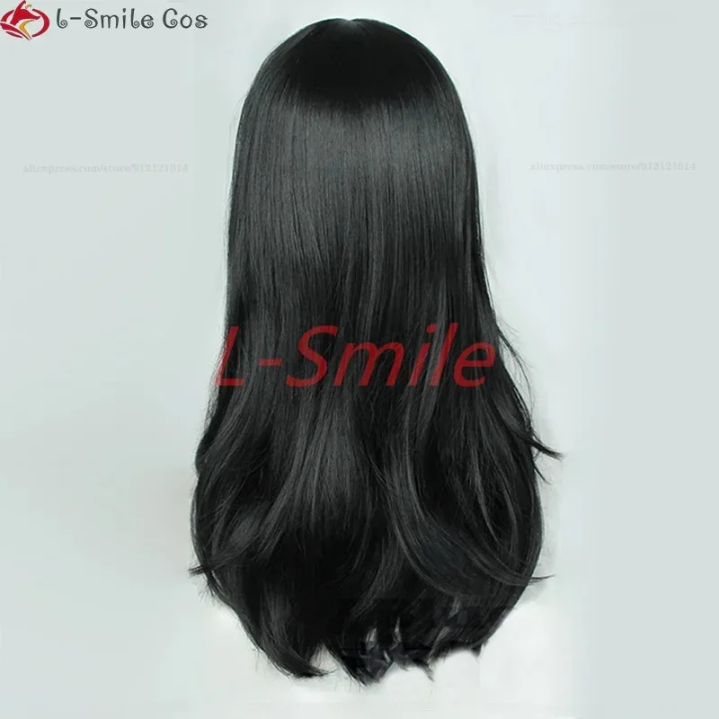 111 www longo preto mitaka asa anime cosplay peruca adesivos resistente ao calor cabelo sintético dia das bruxas + wi