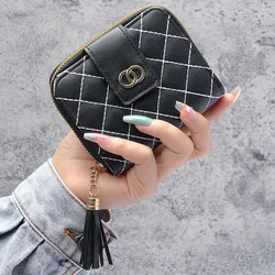 New ladies short wallet female zipper wallet Korean version of large-capacity tassel handbag factory wholesale a generation.