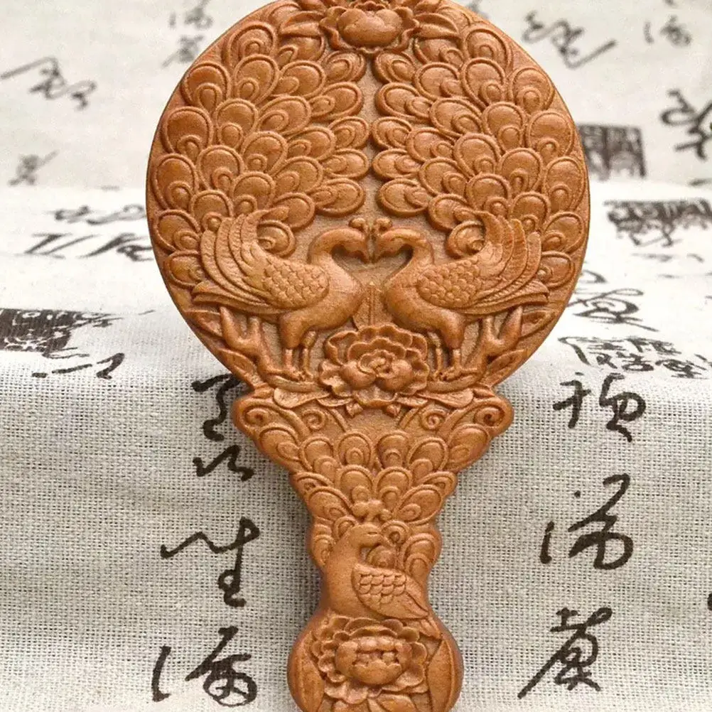 

Складное зеркало для макияжа из сливового дерева, 13 см, 1 шт., натуральное деревянное настольное зеркало для ванной, спальни, путешествий