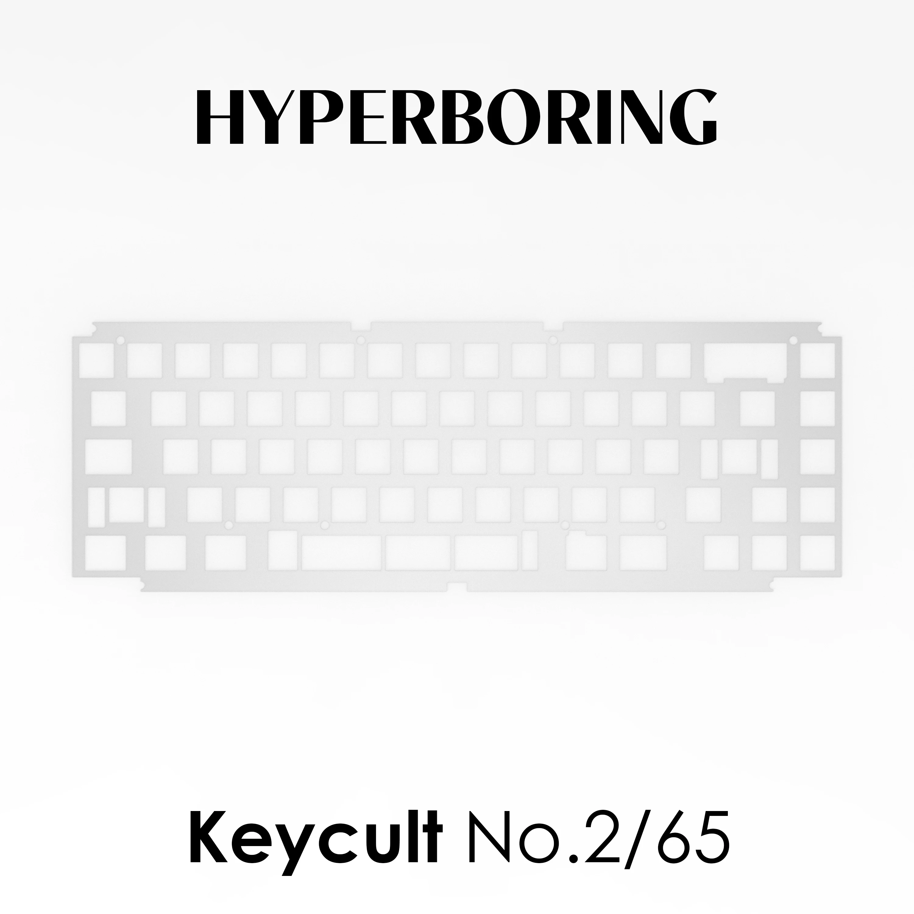 Keycult No.2/65 keyboard use PP PC plates ( for pcb stab 