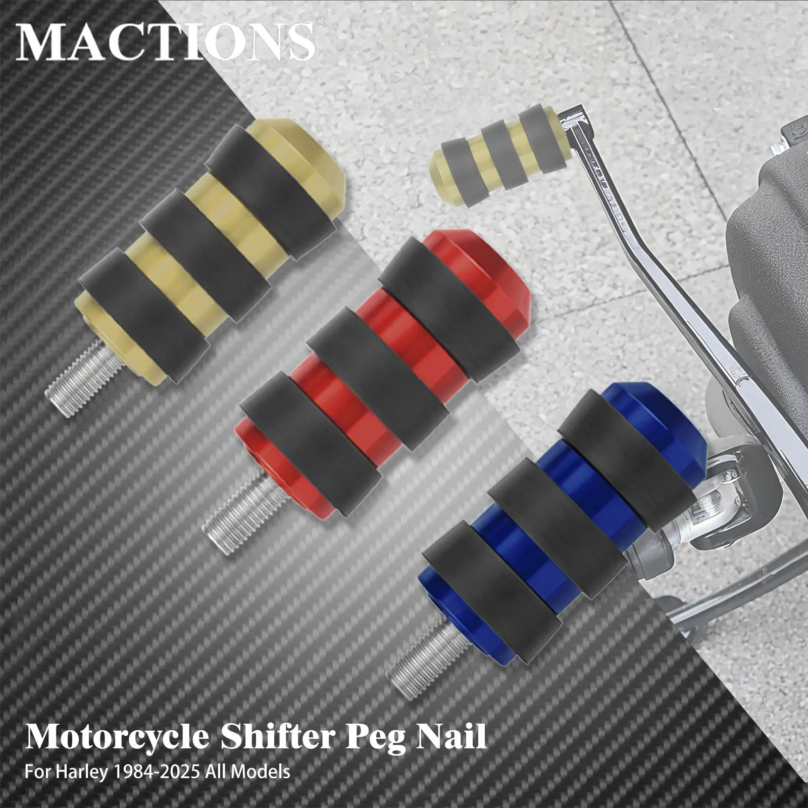 

Motorcycle Footrest Shifter Peg Nail Shift Gear Lever Footpeg For Harley Softail Touring Road Glide Dyna Sportster XL 1984-2025
