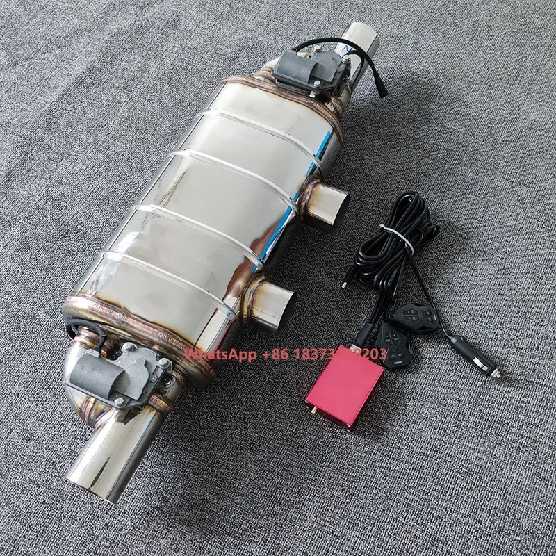 

Racing Car Electric Valvetronic Muffler Catback Exhaust T Type 2 Inlet 2 Outlet Automotive with New 4 Keys Remote