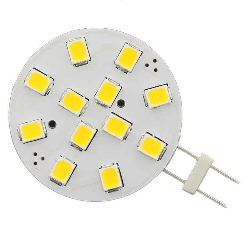 G4 HA CONDOTTO Il Riflettore 12LED 2835SMD cerchio bordo lampadina 12V 24V dimmerabile RV martine sostituzione D25mm cystal chandle luce 1 pz/lotto