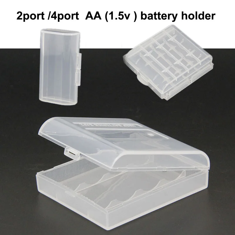 5 قطعة xAA 4xAA 2x1.5 فولت 4x1.5 فولت صندوق تخزين البطارية البلاستيك الصلب غطاء حامل حماية حالة بيضاء لصندوق تخزين البطارية L1