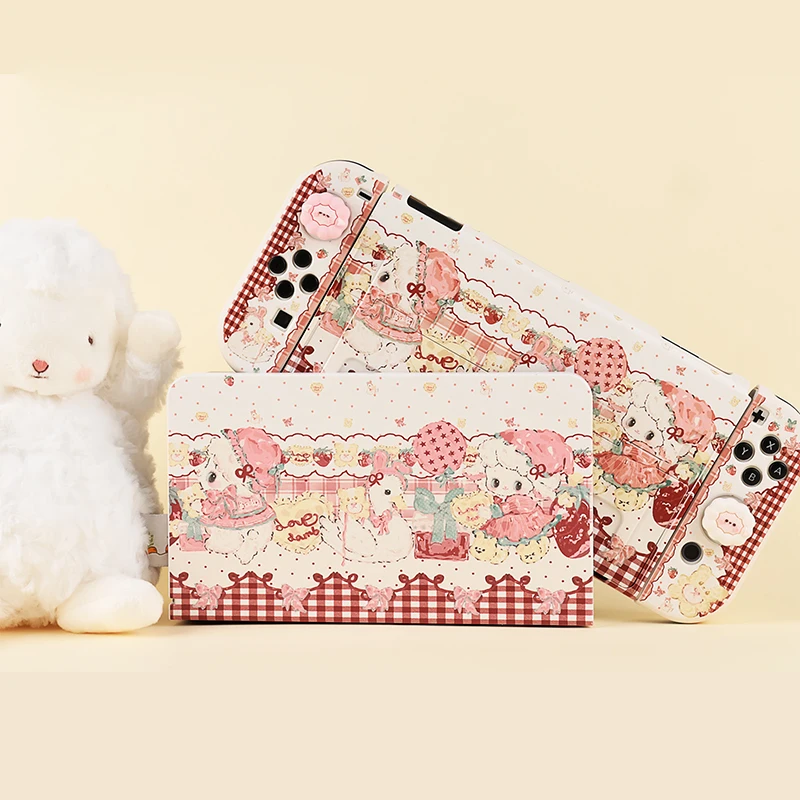 Case For Nintendo Switch OLED/NS Accessories Kawaii Lamb Protective Shell Joycon Case For Switch Accessories Console Game