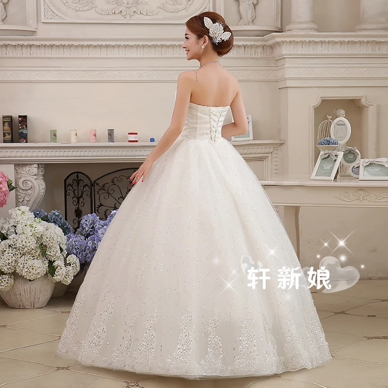 XXN-4321 # فستان الزفاف الدانتيل المطرز على صافي الدانتيل يصل الماس حمالة الكرة ثوب مخصص زائد حجم حزب الجملة رخيصة #4