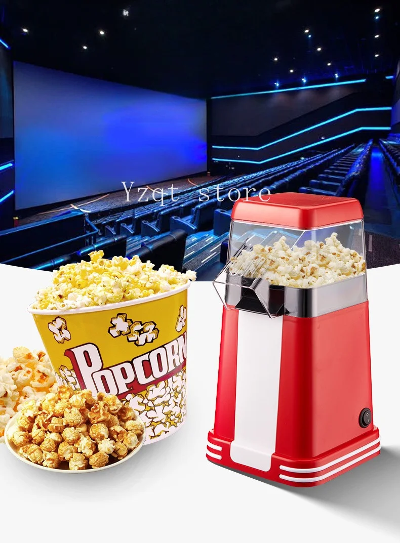 Vintage Fast Oil-Free Popcorn Maker, Home Movie Night Holiday Gifts Healthy Options