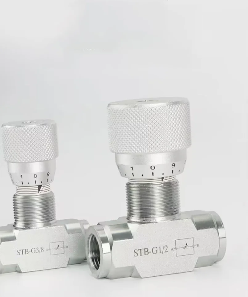 STB series G1/4 G3/8 G1/2 G3/4 G1 Bi-Directional flow restrictor hydraulic valve Carbon steel flow control valve for hydraulic