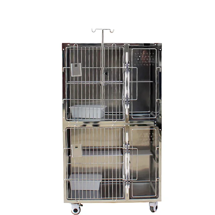 Stainless Steel Large Cat Cage Carriers Houses 2 Layers Pet Cages Dog Kennel Animal Dog Kennel Cage Price