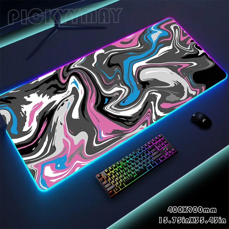 

Strata Large RGB Mouse Pad XXL Gaming Mousepad LED Mouse Mat Gamer Desk Mat Luminous Table Mats Desk Pads With Backlit