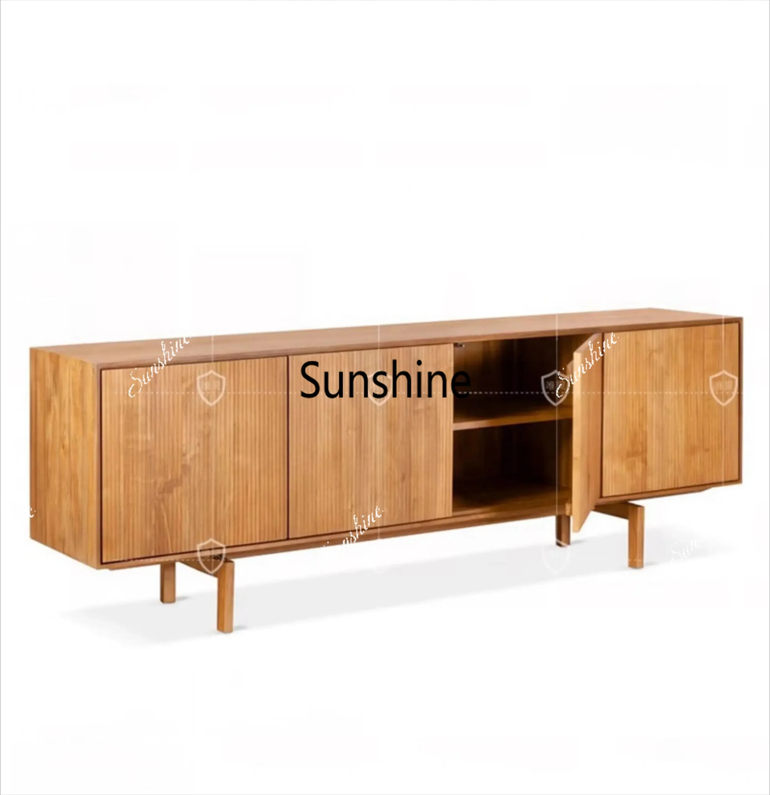 

Nordic simple modern retro silent wind all solid wood TV cabinet
