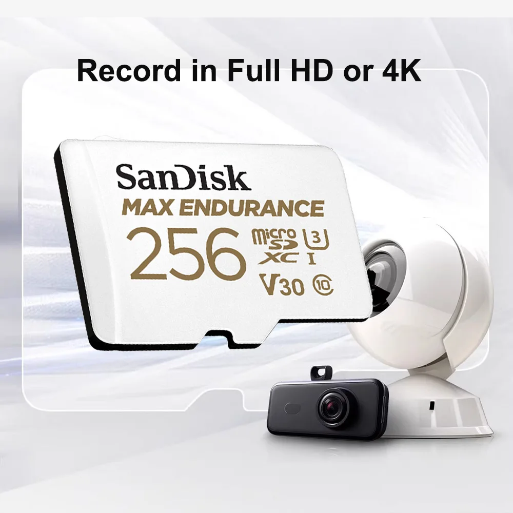 SanDisk MAX ENDURANCE MicroSD Card 256GB 128GB 64GB 32GB Memory Card TF Card Full HD 4K for Home Security Cameras Dash Cams