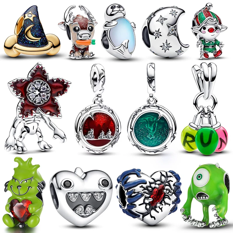 

Monster Serie Moveable Demogorgon Man-eating Flower Charm Fits Bracelet Necklace Women Pendant Bead Luxury DIY Jewelry Making