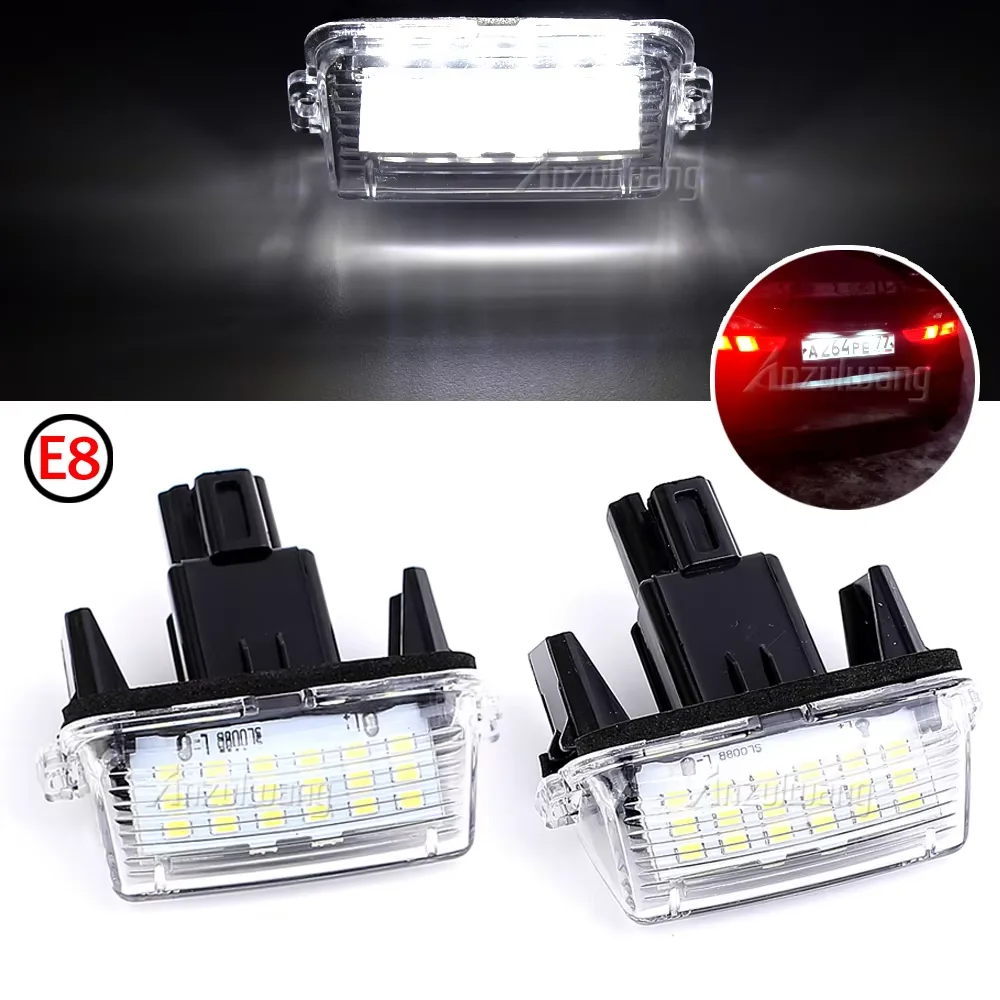2PCS CANbus White For Toyota Corolla Camry Auris Prius Vios Yaris EZ Proace Esquire  Led Licence Number Plate LED Lamp Light