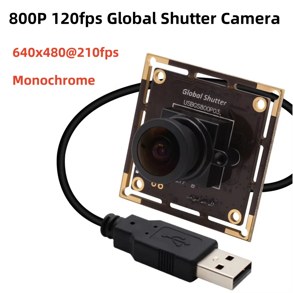 ELP Global Shutter 1280x800 120fps High Speed USB Camera Module OV9281 Monochrome USB Webcam for High Speed Capture
