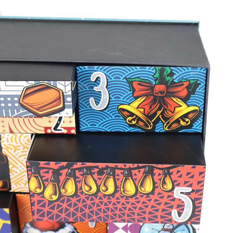 Customization.Wholesale Custom Logo Packaging Bottle Wine Box Christmas Beer Advent Calendar Mystery Box