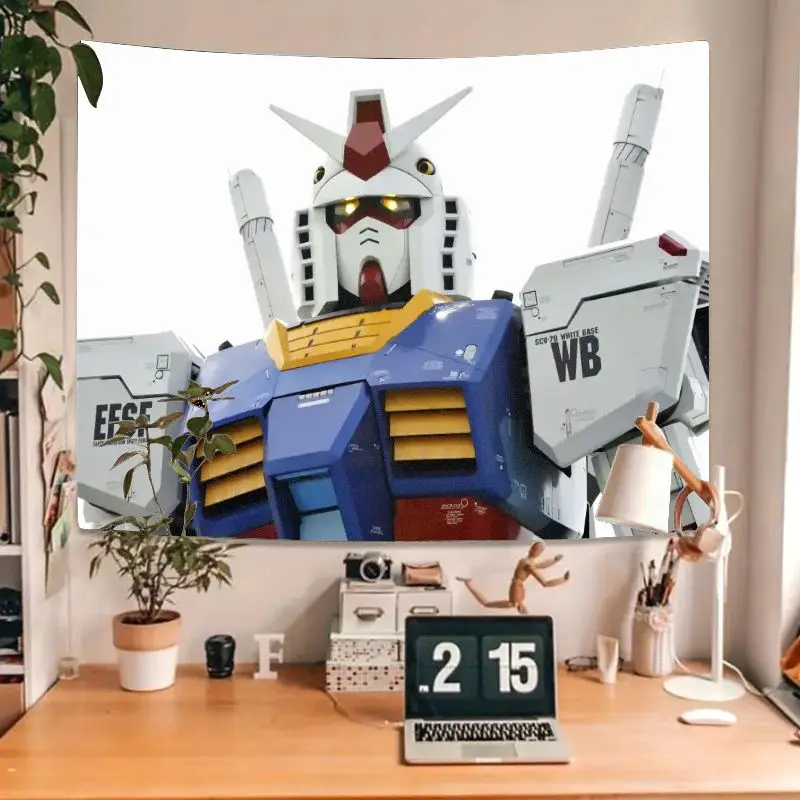 1 قطعة مفصلة Gundam روبوت نسيج أبيض أزرق أصفر أحمر EFSF WB الذراع نص الجدار الشنق لديكور الغرفة ، مكتب المنزل الجمالية الطرافة