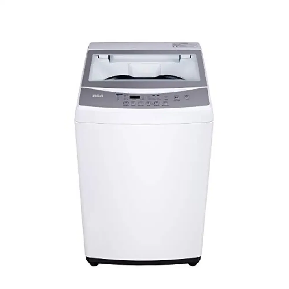 Portable Washing Machine 3.0 cu ft White Top Load Silent Operation LED Display Easy Control Electronic Compact Large Capacity