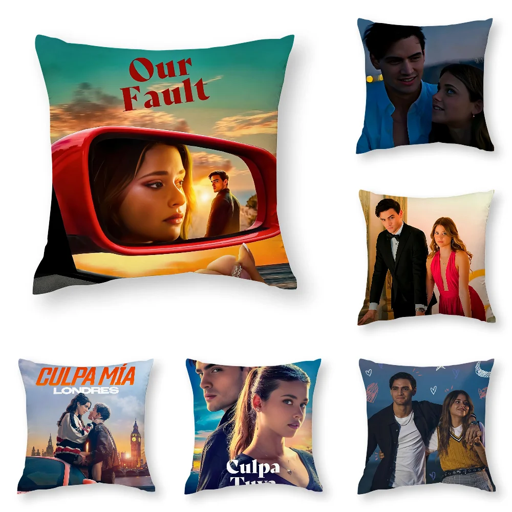 M-My Fault Culpa Mia Movie Pillow Case 3D Print Polyester Fiber 40*40 cm Home Sofa Throw Pillow Cover Decoration Festival Gift