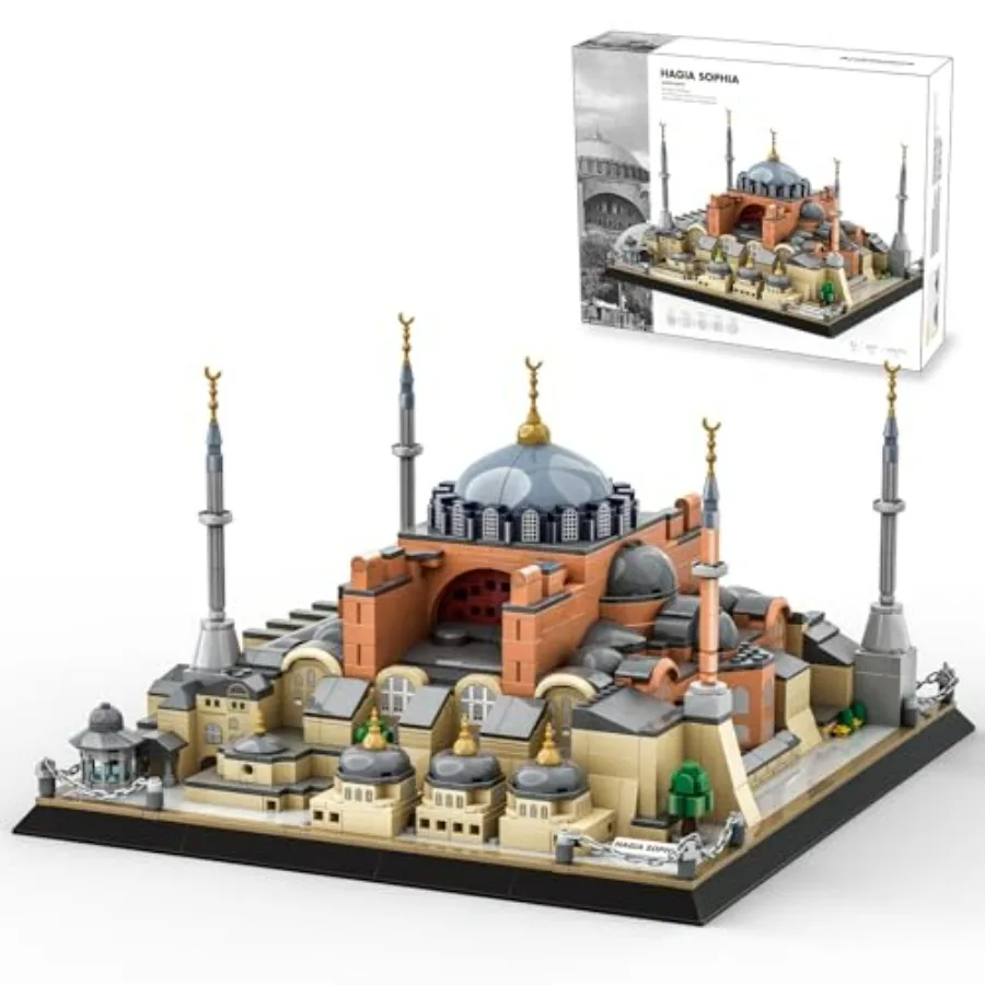 

Hagia Sophia Cathedral Building Block Toy Landmark Architecture Model Kit for Adults Teens and Collectors Display Gift Set in B