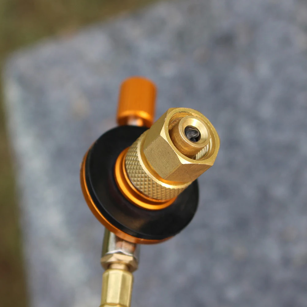 

Gas Tank Adapter Copper Alloy Stainless Steel Camping BBQ Burner Connector Portable Flat Tank Long Lasting Kitchen Barbecue