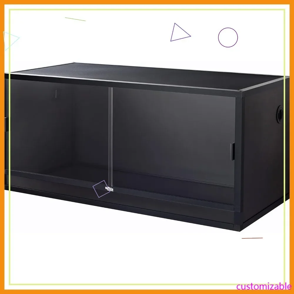 4x2x2 120 Gallon Bearded Dragon Enclosure PVC Panels Glass Doors Lightweight Easy Assemble