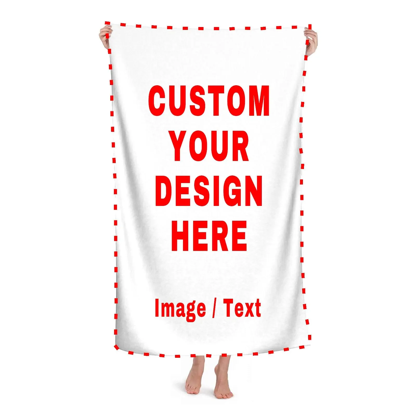 Custom Oversize Beach Towels,Personalized Absorbent Bath Towel, Pool Towels for Bathroom, Camping, Gym, Travelling, Swimming