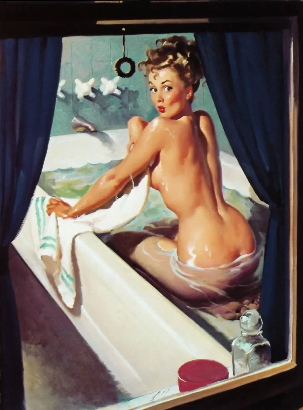 Home Decor Vintage Gil Elvgren Pinup Girl 3-Silk Art Poster Wall Sticker Decoration Gift